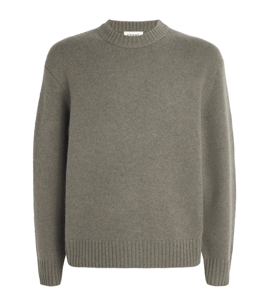 Green Cashmere Crew-Neck Sweater