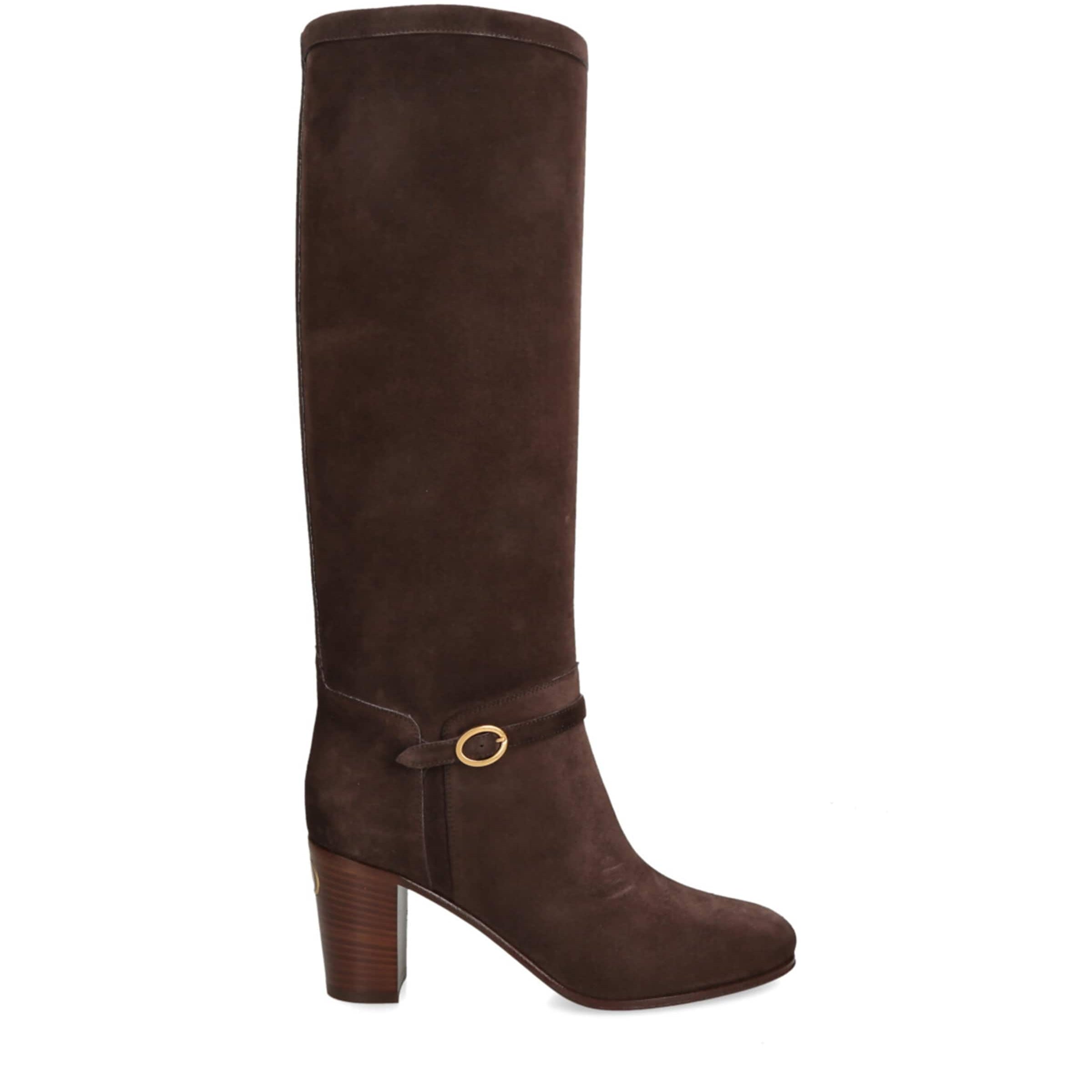 Valentino Garavani Brown Suede Pattie Knee-High Boots 75