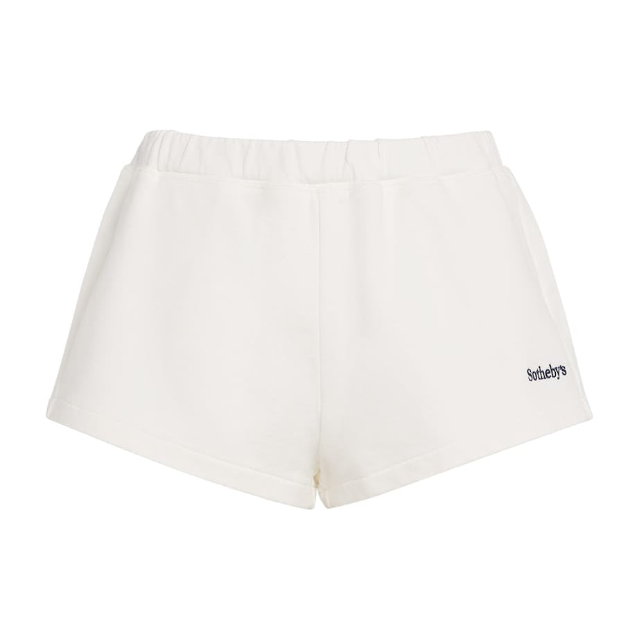 Ivory xSotheby’s Cotton Embroidered Sweatshorts
