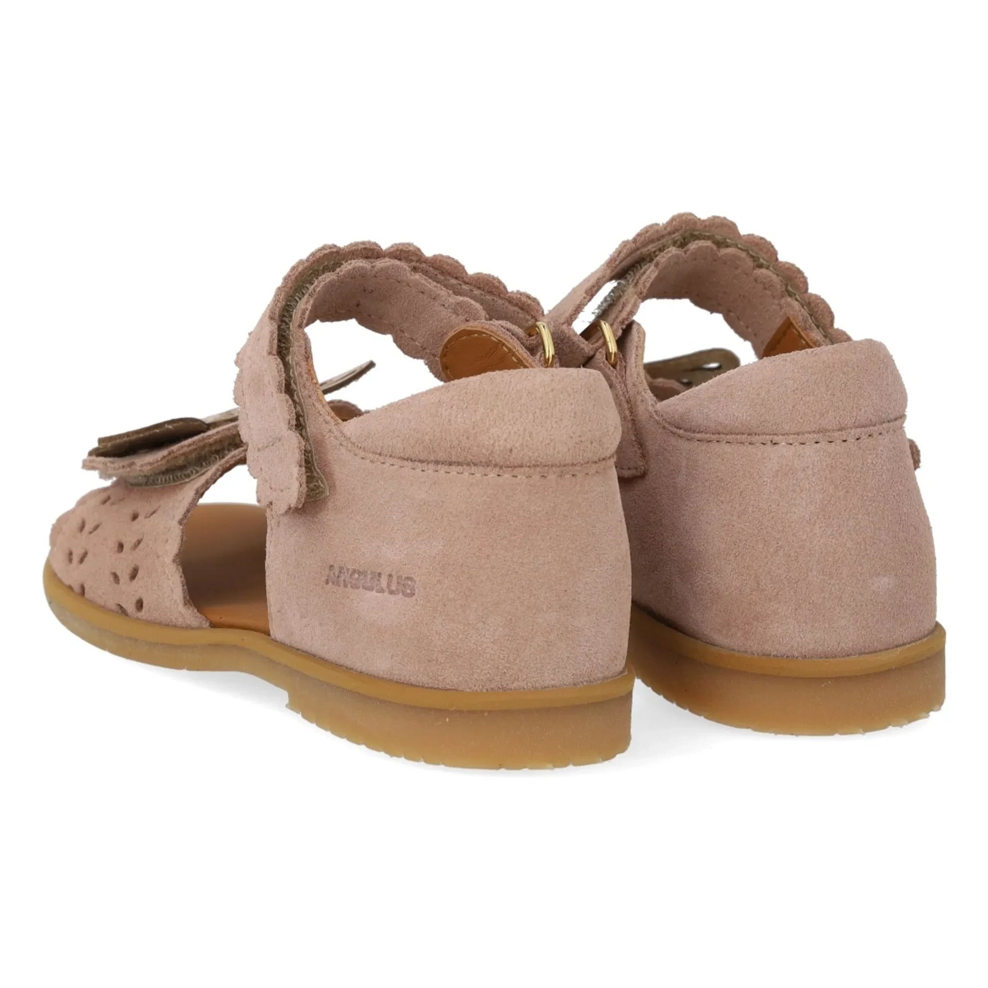 Angulus - Butterfly Suede Sandals | Pale Pink