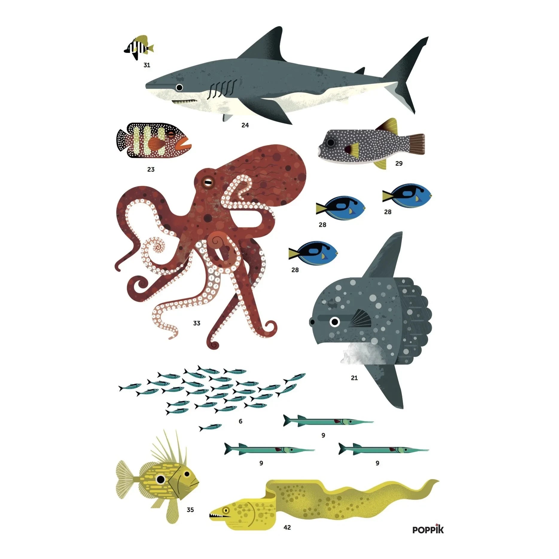Poppik - Ocean Poster+ Stickers