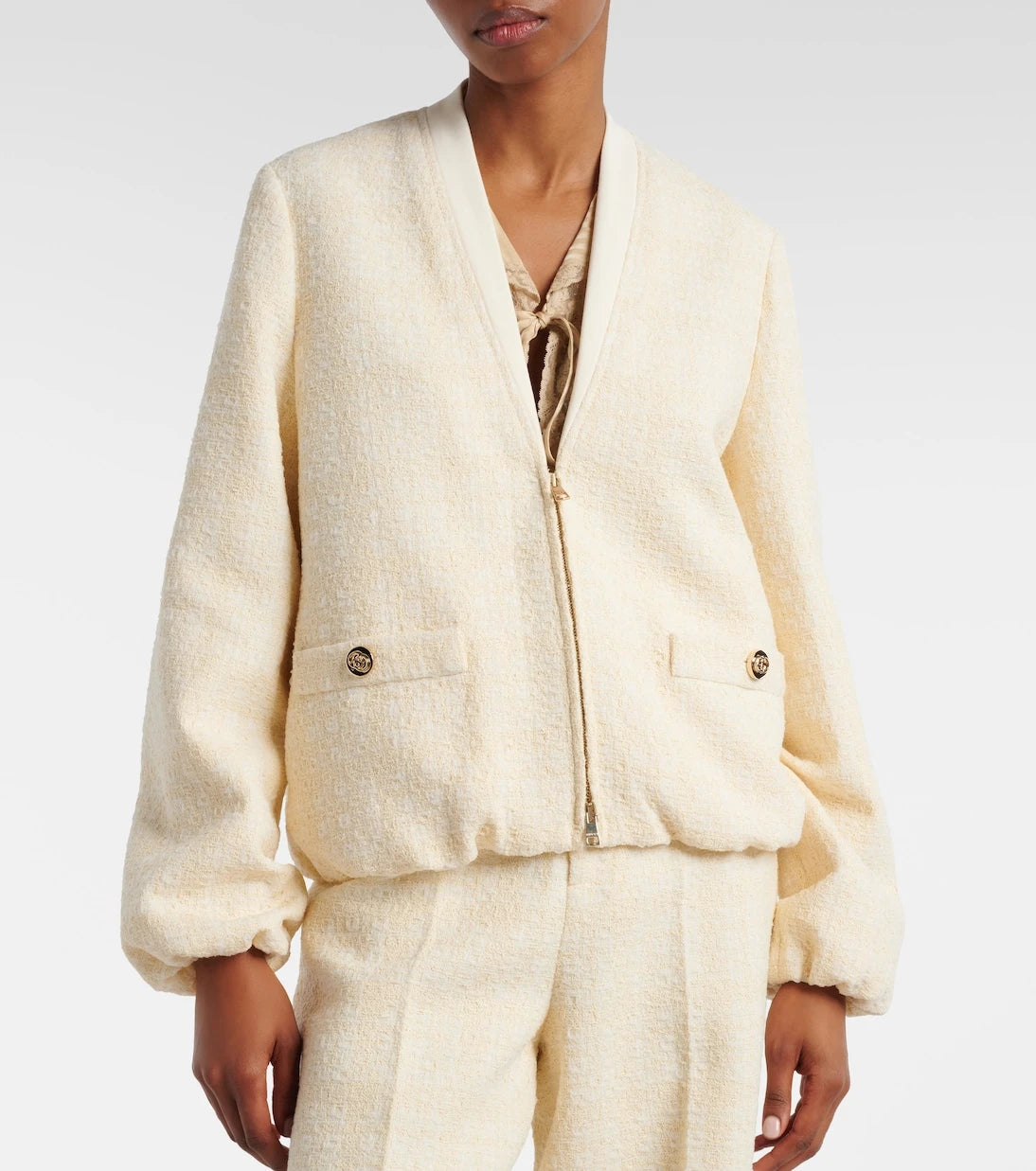 Gucci - Checked cotton-blend tweed jacket