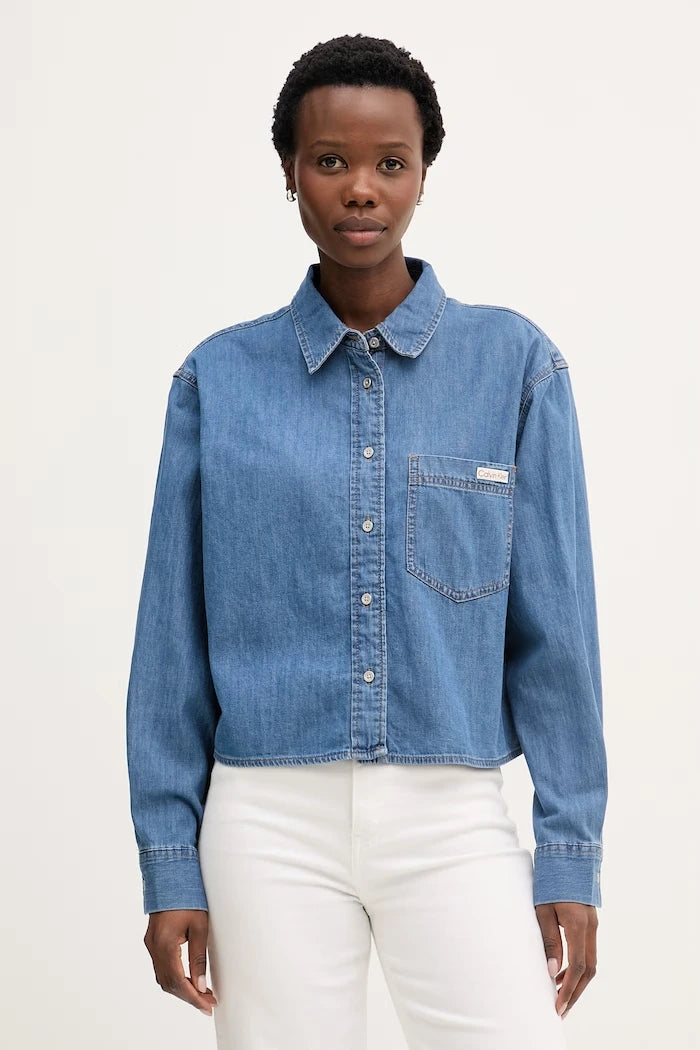 Calvin Klein Jeans риза дамска от деним