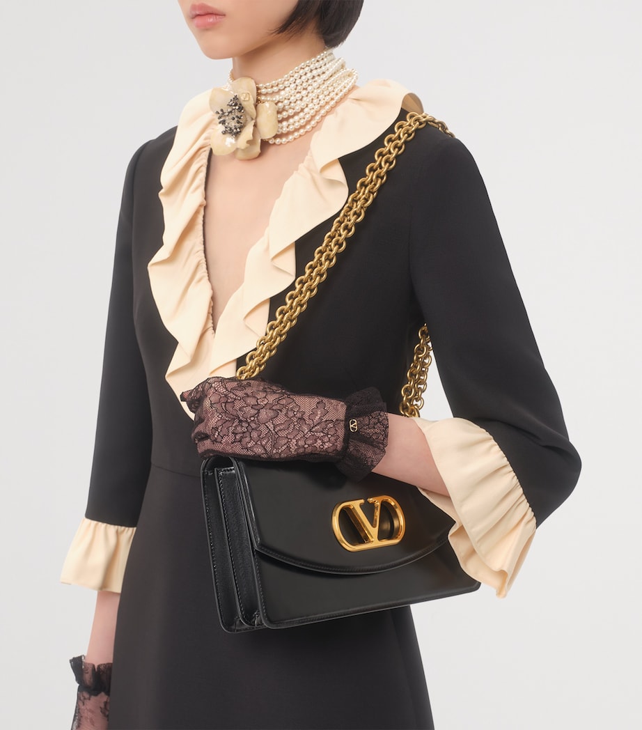 Valentino Black Crepe Couture Mini Dress