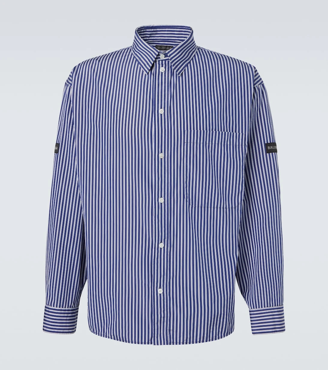 Balenciaga - Striped cotton-blend poplin shirt