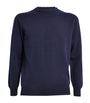 Navy Cashmere Crew-Neck Sweater