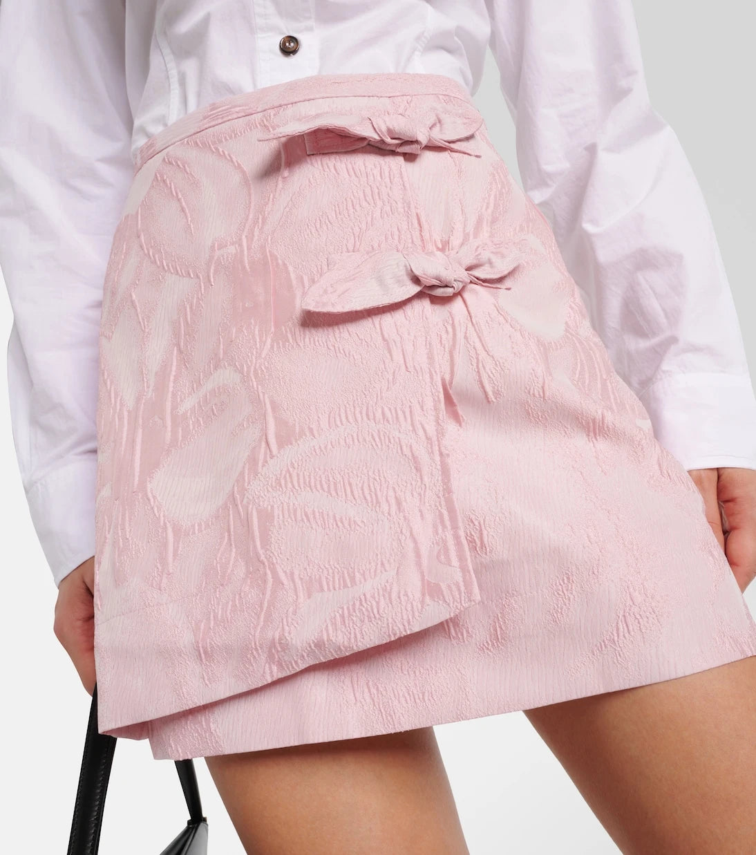 Ganni - Jacquard wrap skirt