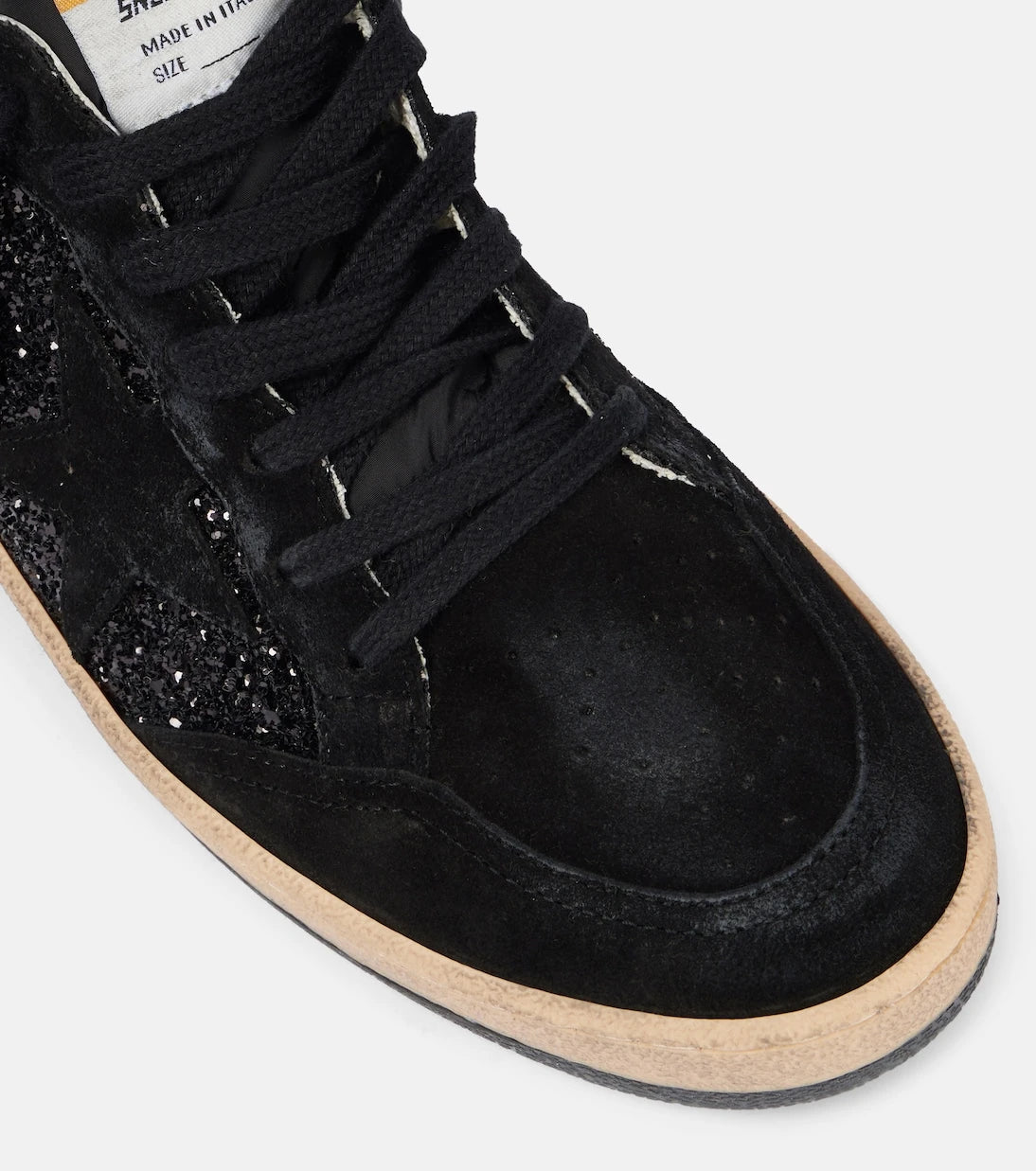 Golden Goose - حذاء سنيكرز Ball Star مزين بالجلد المدبوغ