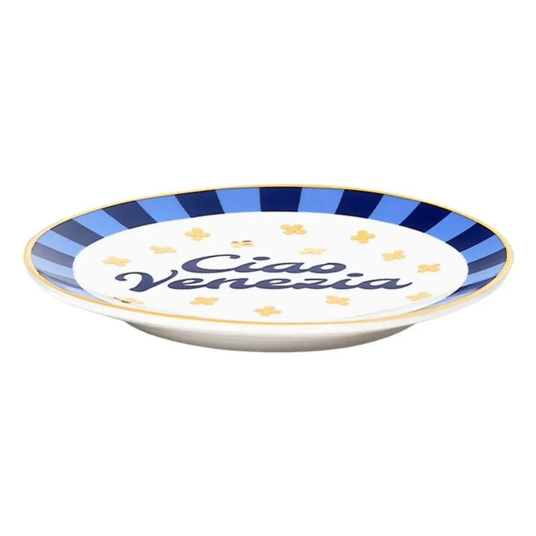 Bitossi - Ciao Venezia plate  | Blue