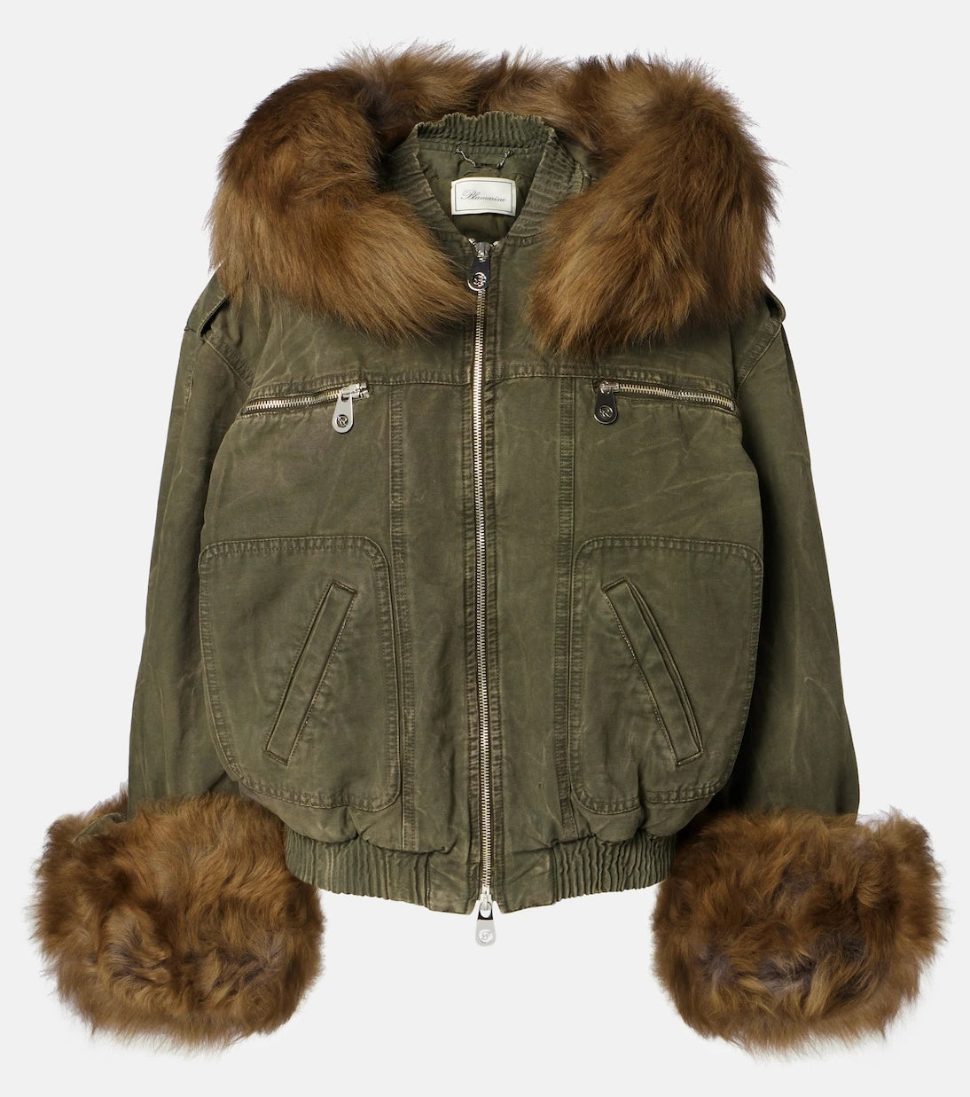 Blumarine - Cotton canvas bomber jacket