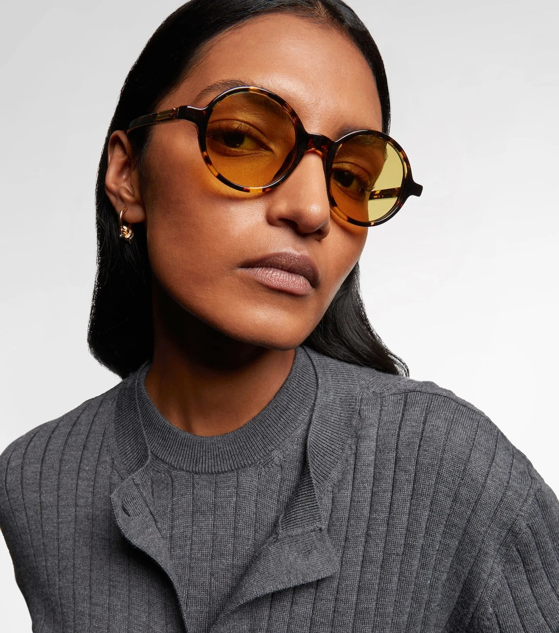 Bottega Veneta - نظارات شمسية مستديرة