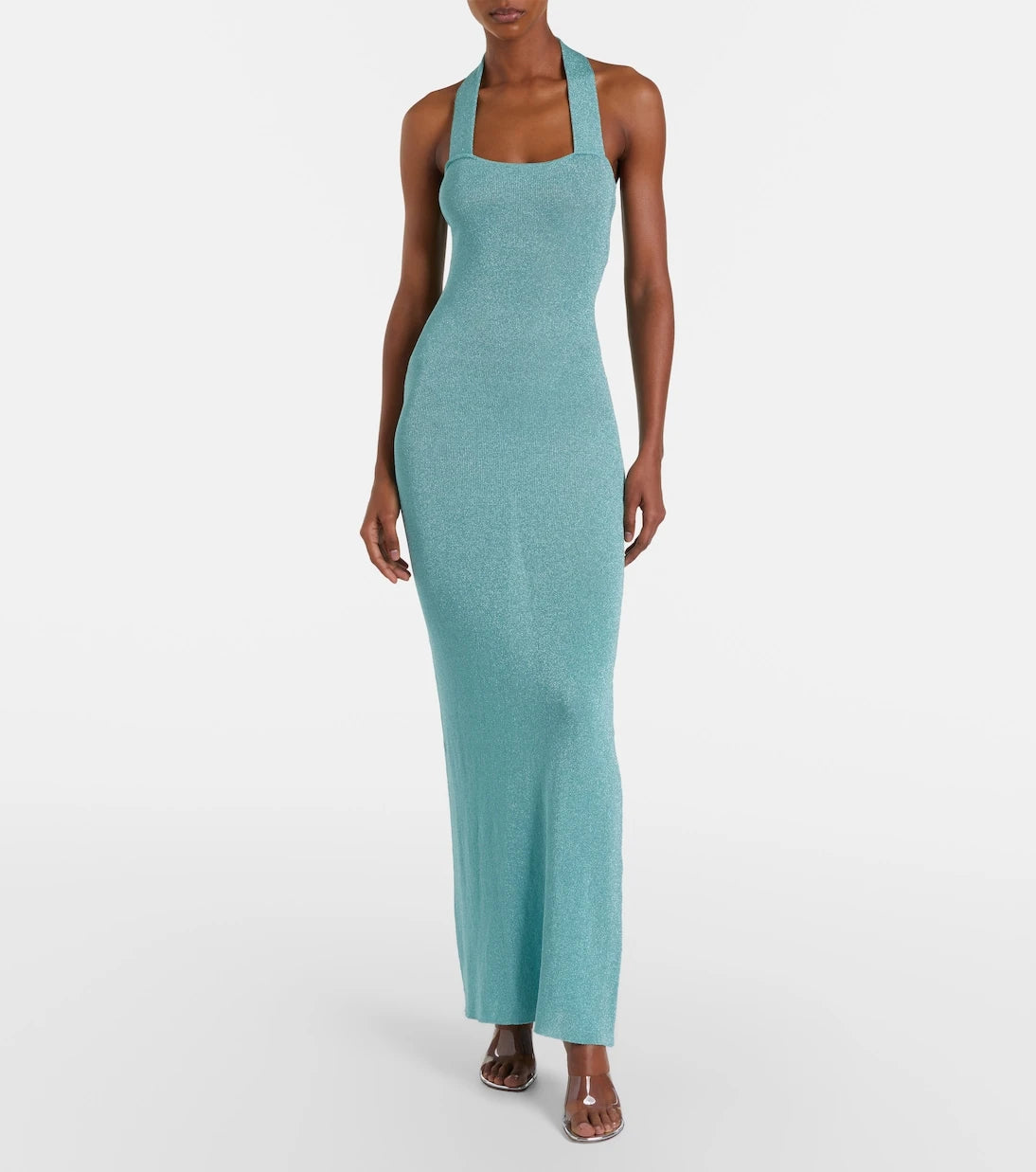 Aya Muse - Knitted lamé maxi dress