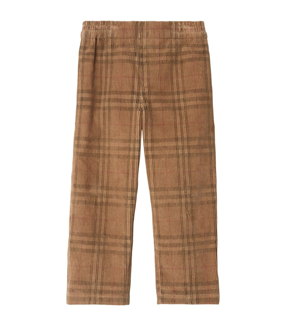 Burberry Kids Corduroy Check Trousers (3-12 Years)