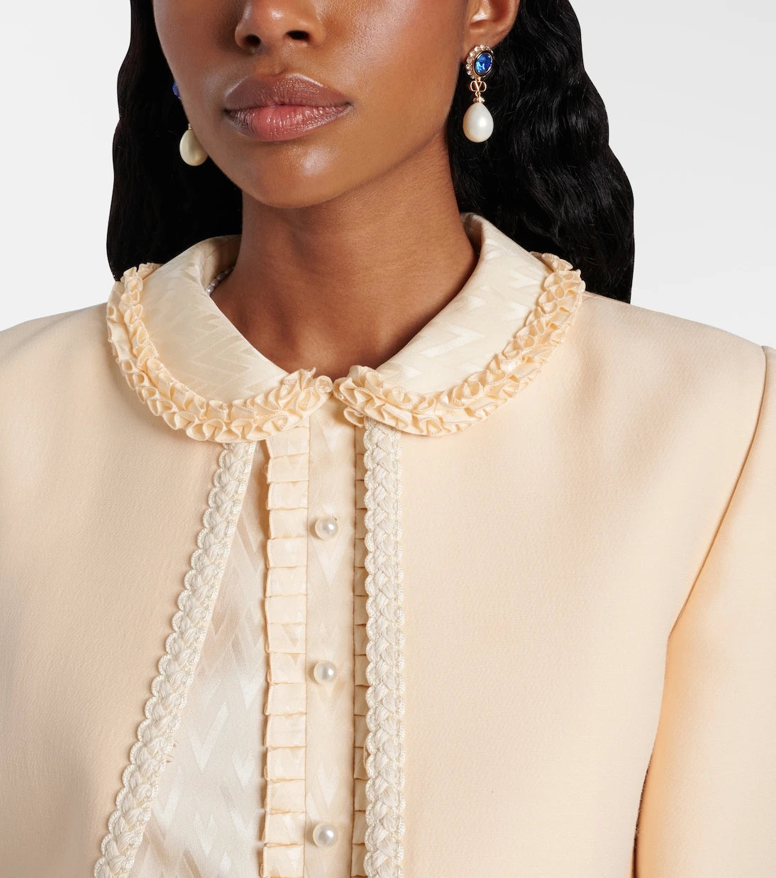 Valentino - VLogo embellished drop earrings