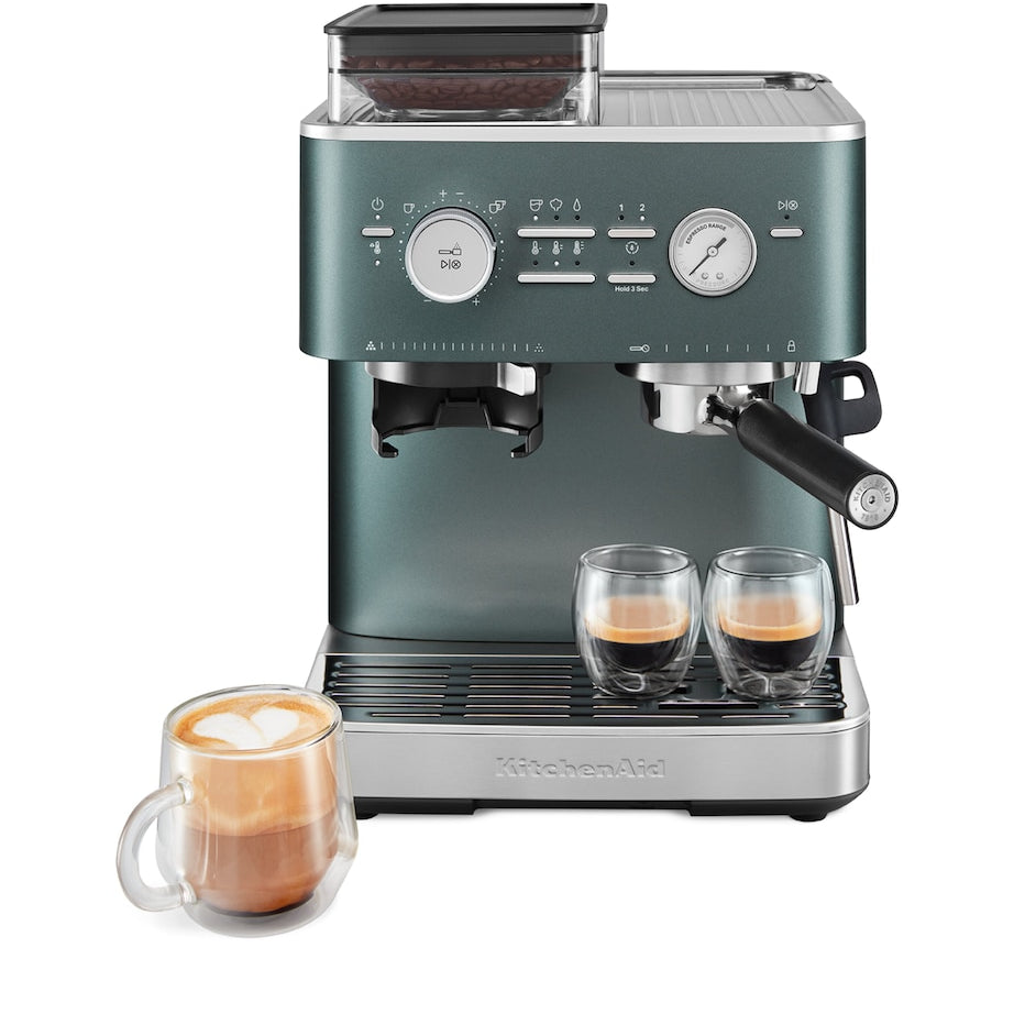 Semi Automatic Espresso Machine with Burr Grinder