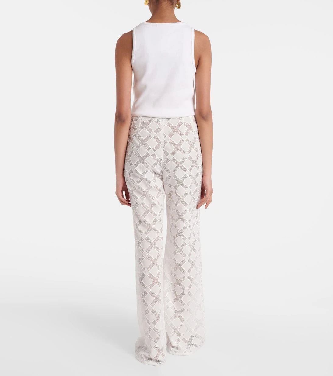 Tove - Kaia embroidered wide-leg pants