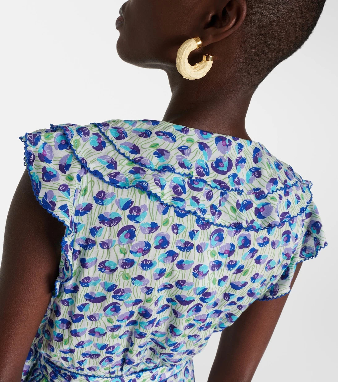 Poupette St Barth - Triny printed ruffled midi dress