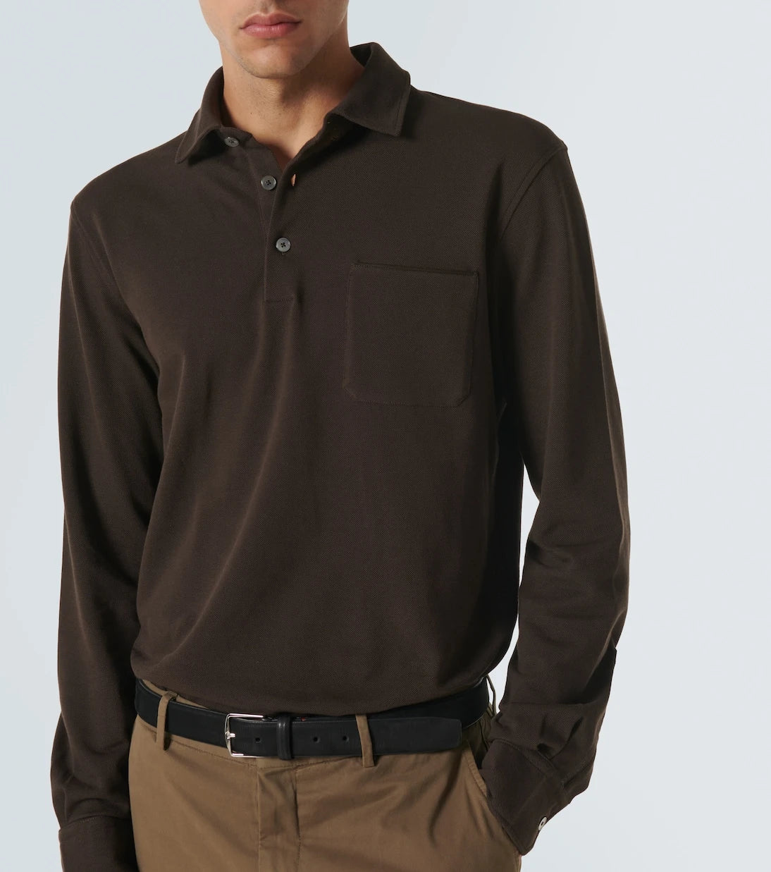 Zegna - سترة بولو من القطن