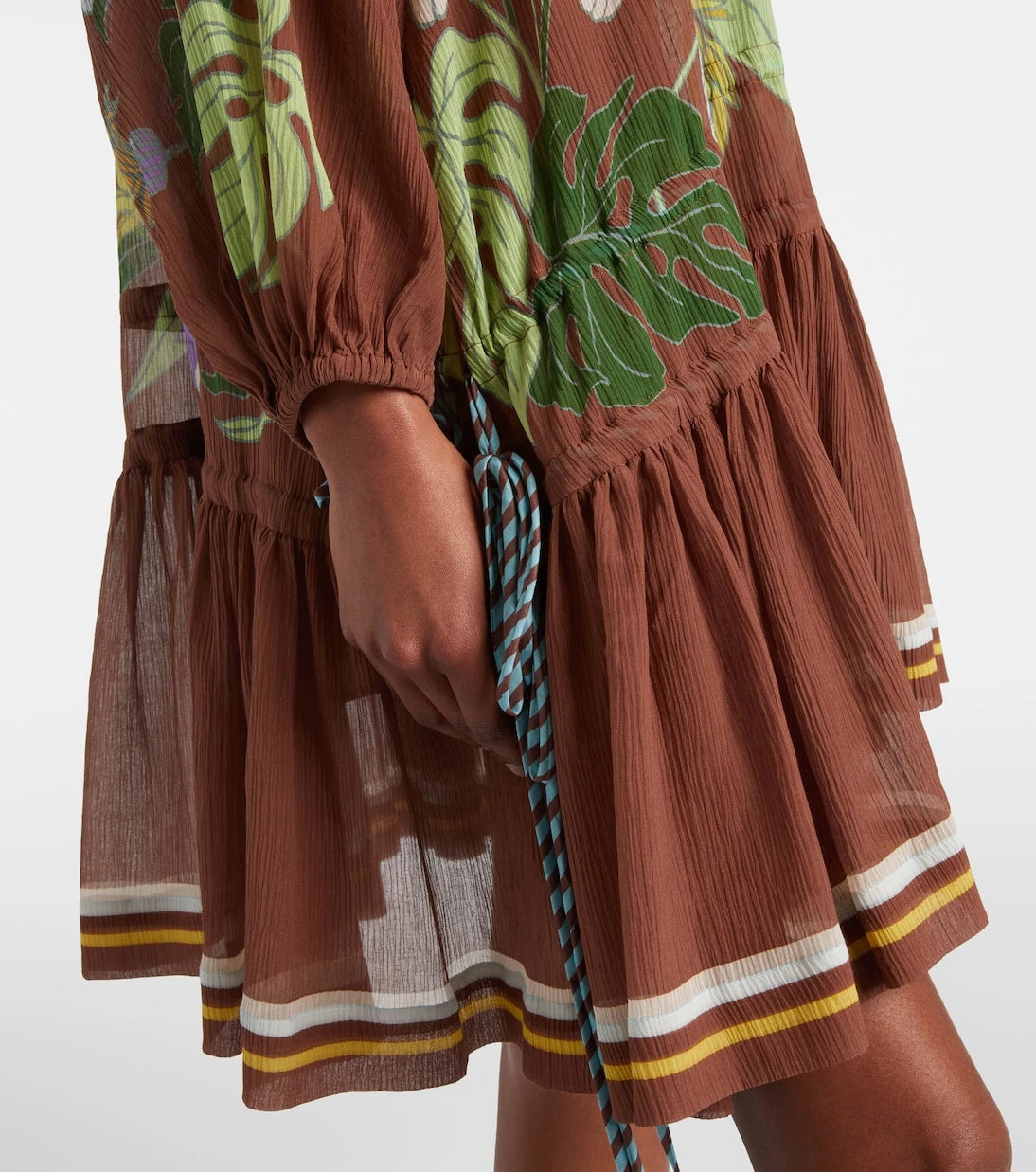 Alémais - Alfie gathered cotton and silk minidress