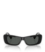 Black Acetate Rectangular Sunglasses