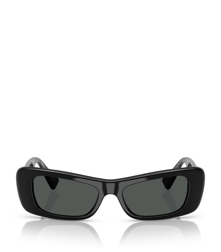 Black Acetate Rectangular Sunglasses
