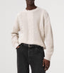 White Wool-Organic Cotton Tenter Sweater