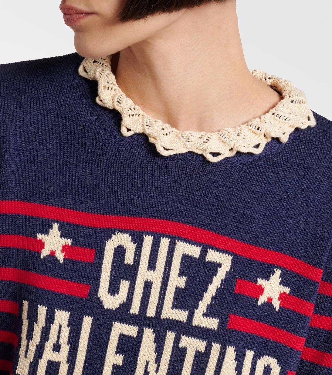 Valentino - Chez Valentino striped cotton sweater