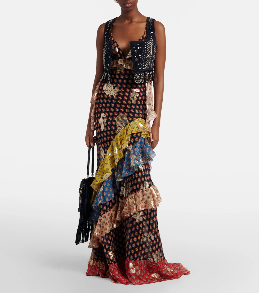 Etro - Studded suede vest