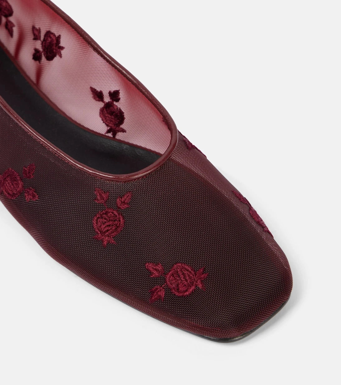 Magda Butrym - Embroidered mesh ballet flats