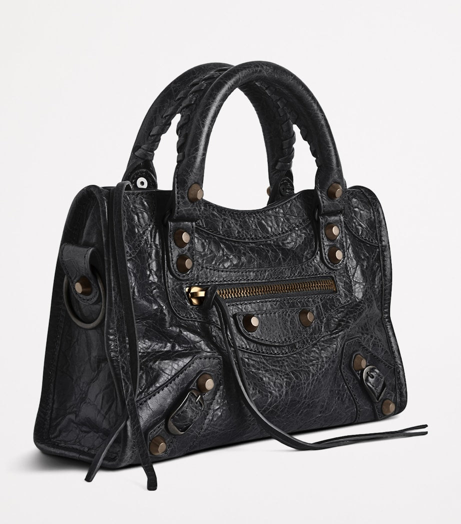 Balenciaga Black Mini Leather Le City Top-Handle Bag