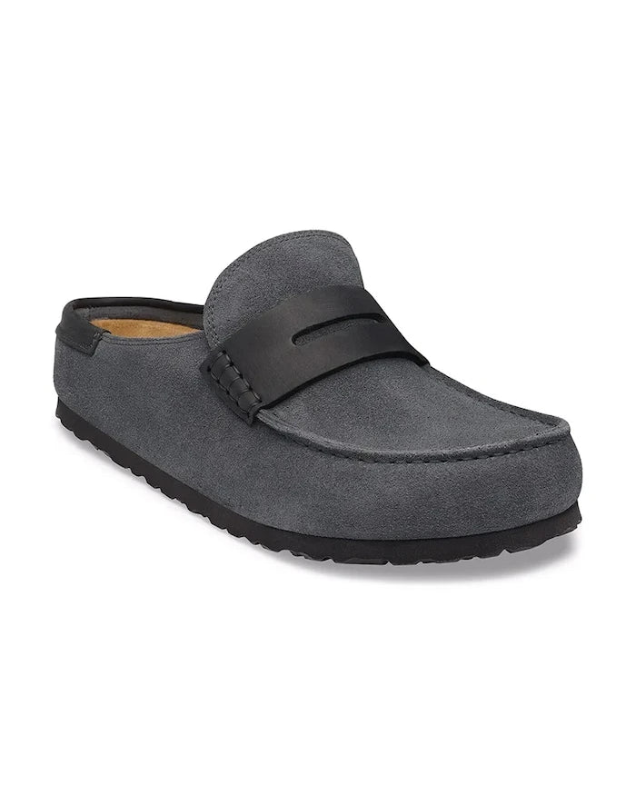 Birkenstock süet sabolar Naples Wrapped double stitch Mixed Leather