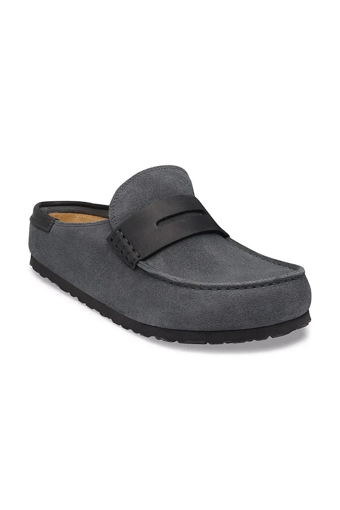 Birkenstock чехли сабо от велур Naples Wrapped double stitch Mixed Leather