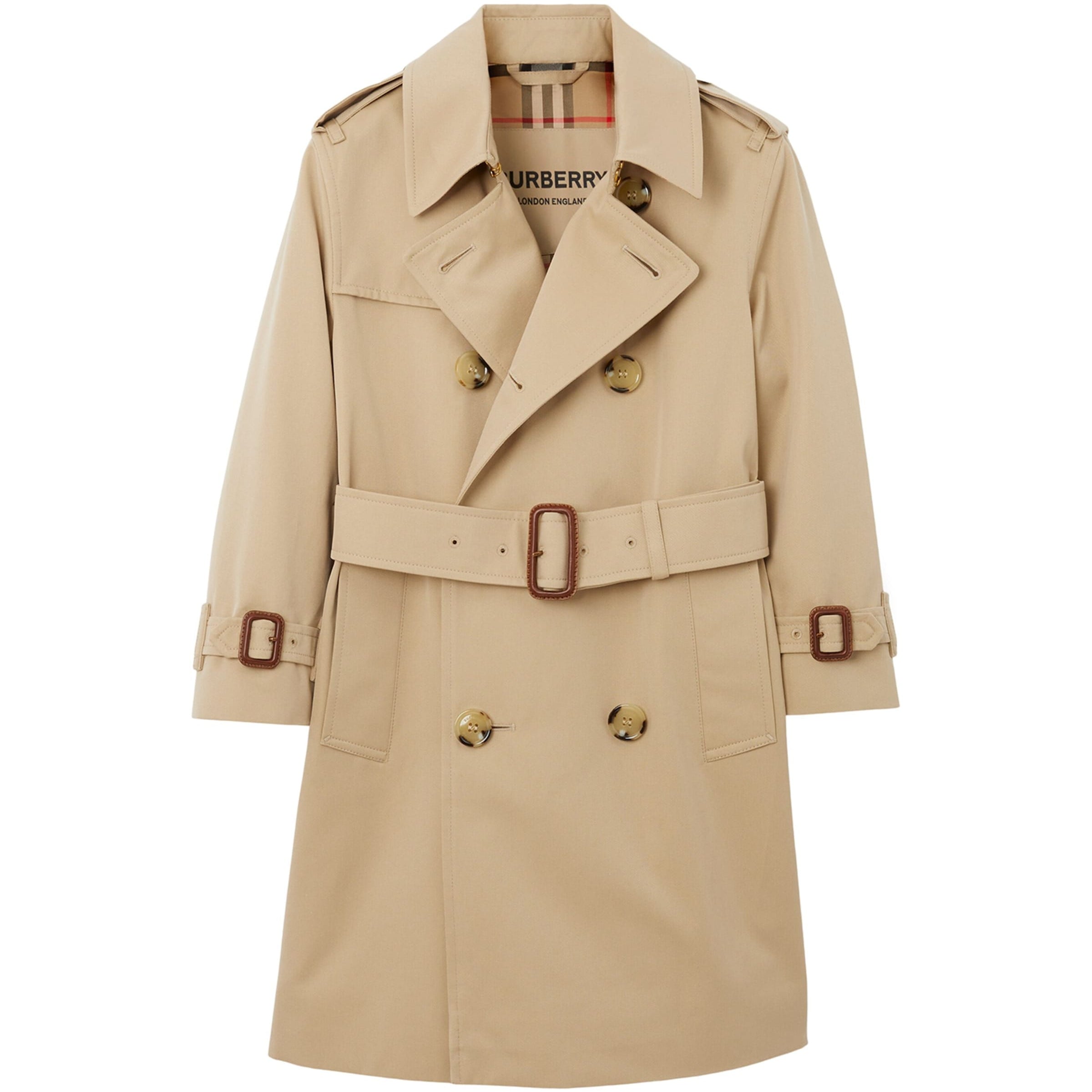Burberry Kids Gabardine Trench Coat (3-12 Years)