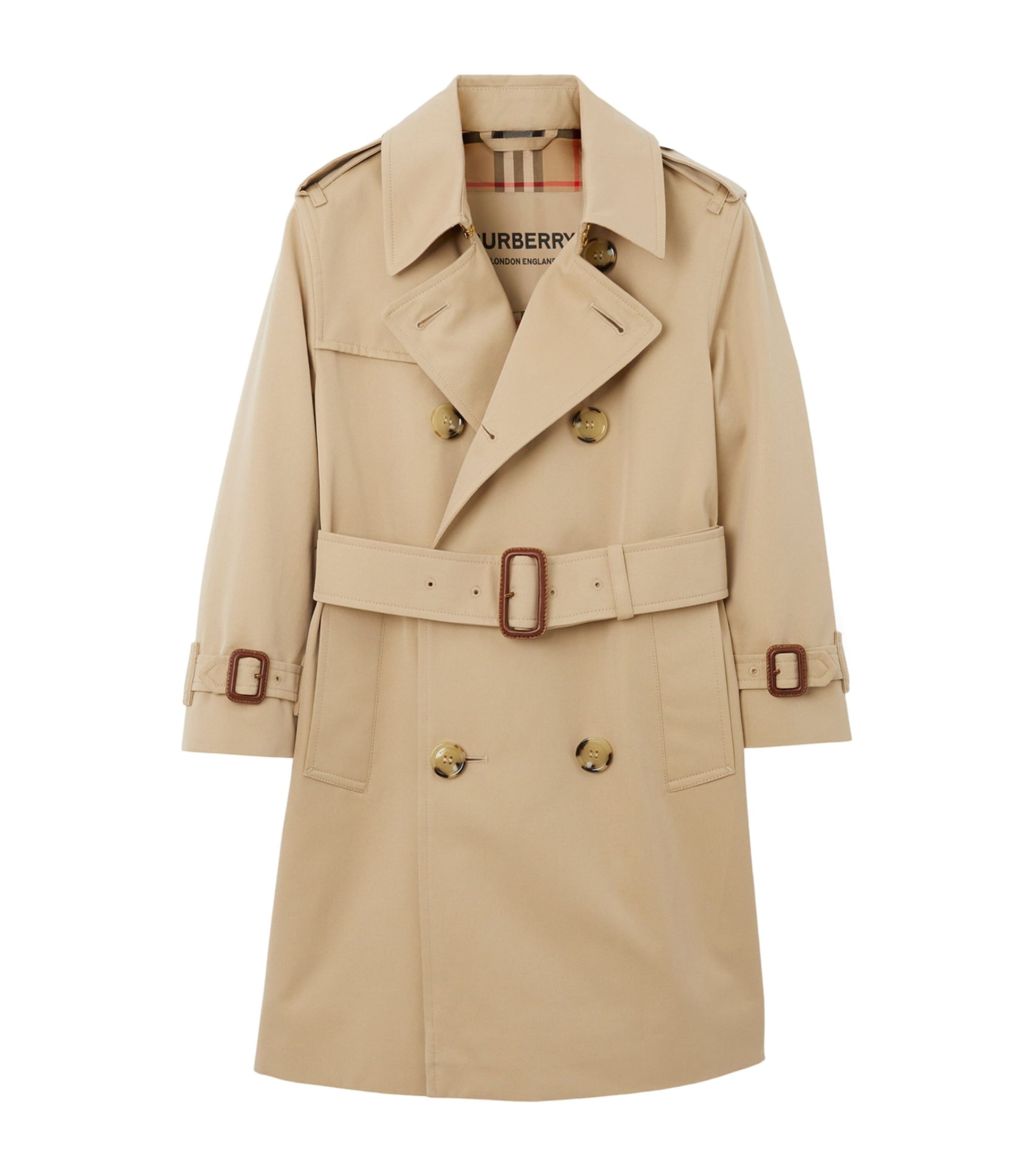 Burberry Kids Gabardine Trench Coat (3-12 Years)