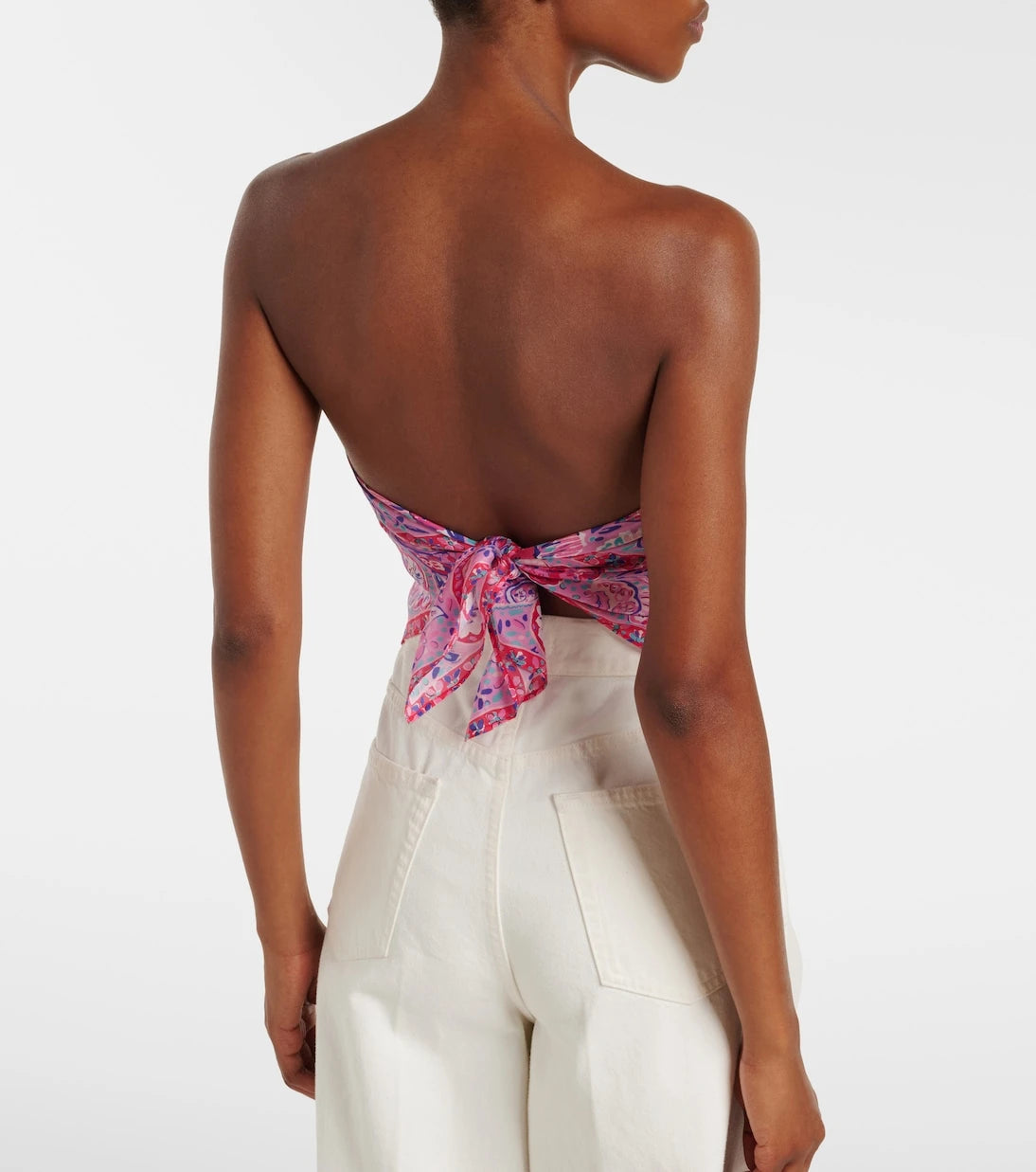 Rixo - Menno printed silk top