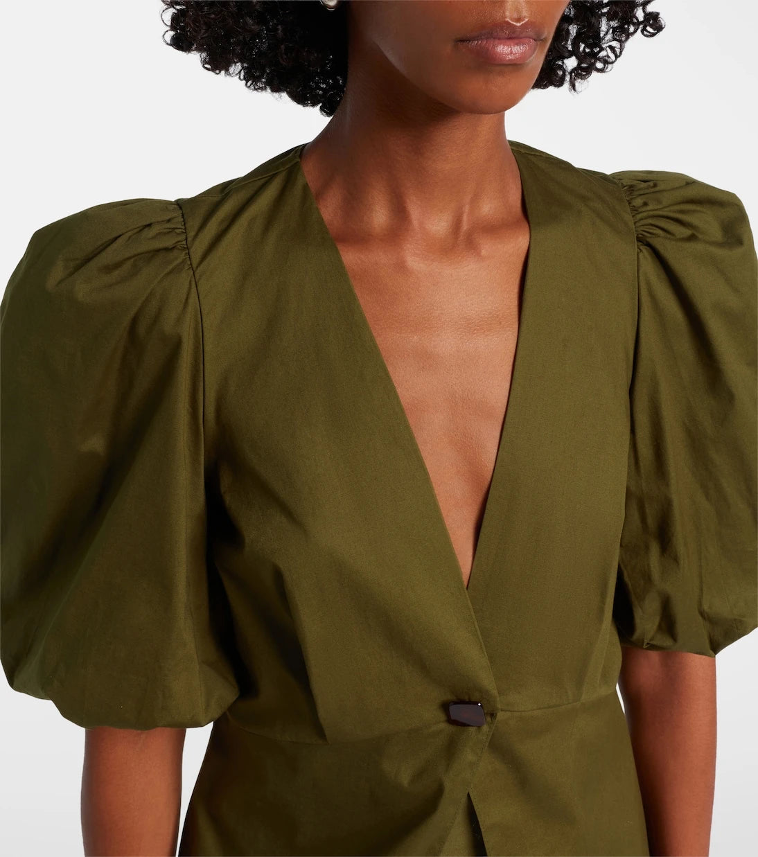 Adriana Degreas - Puff-sleeve cotton-blend top