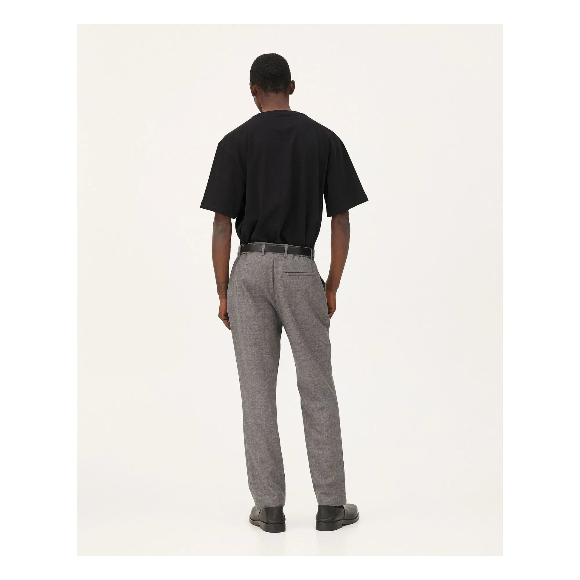 Noyoco - Straight-leg wool pants | Dark grey