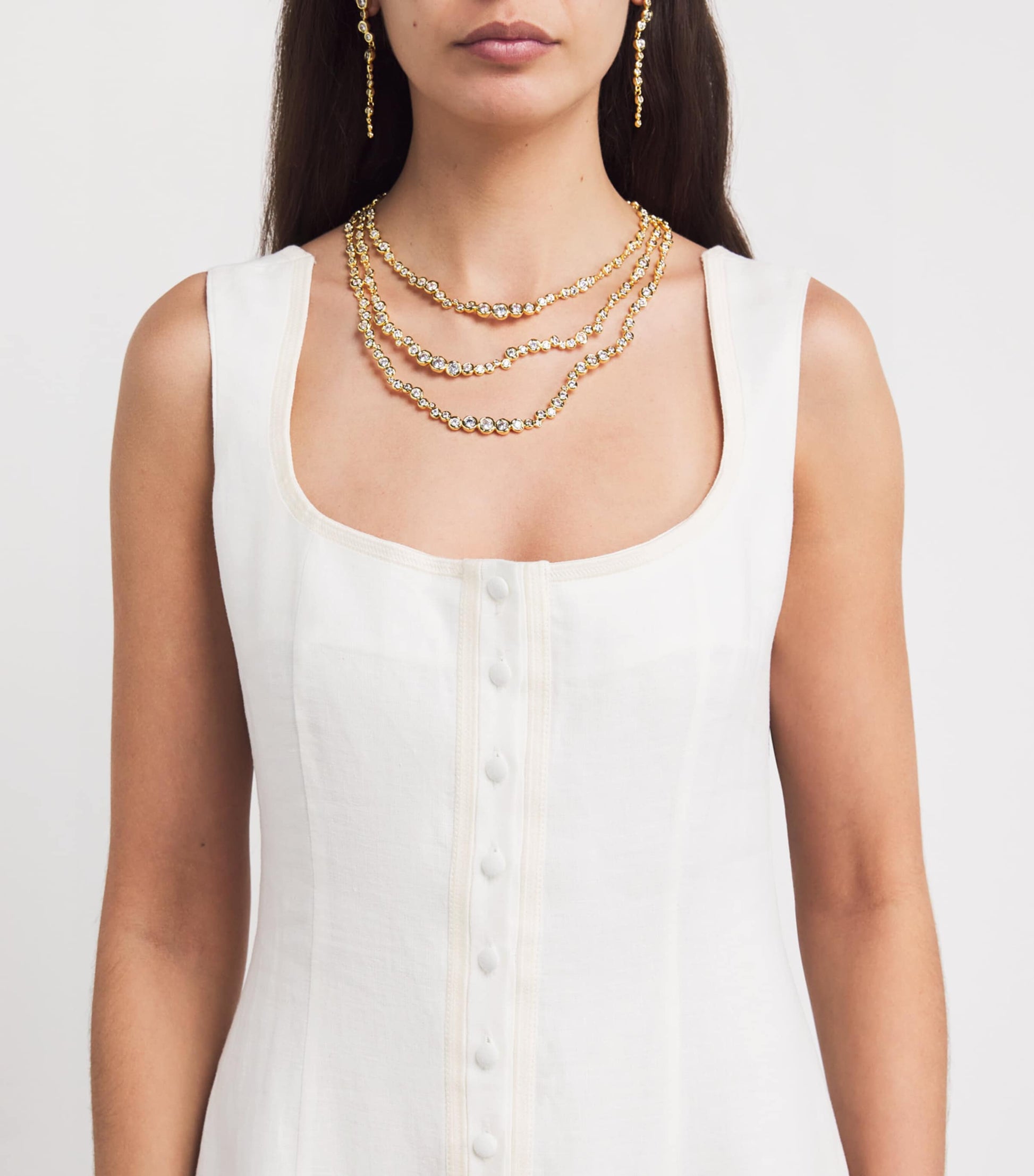 LUG VON SIGA Multi Linen Mila Midi Dress