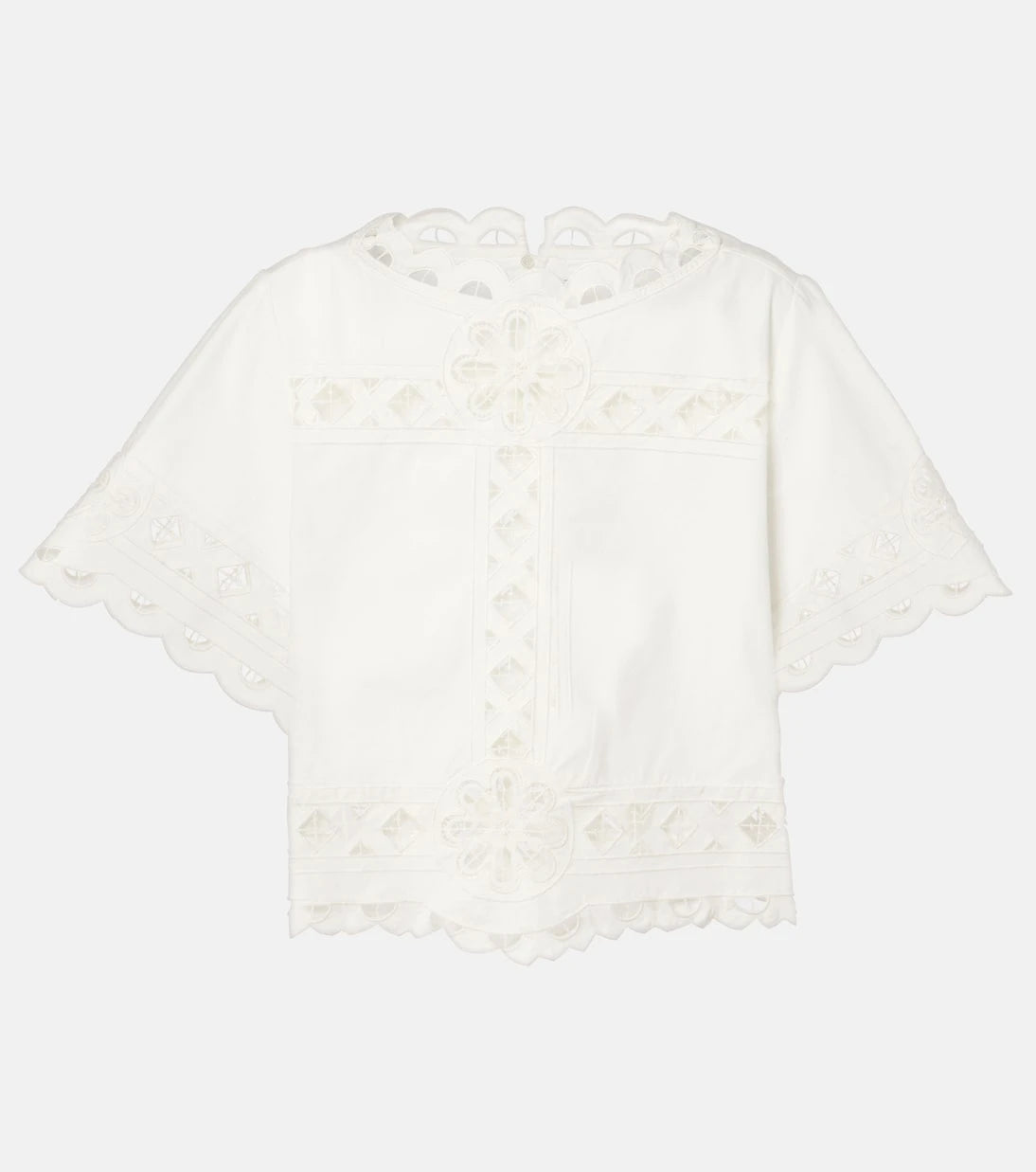 Isabel Marant - Parissa embroidered cotton crop top