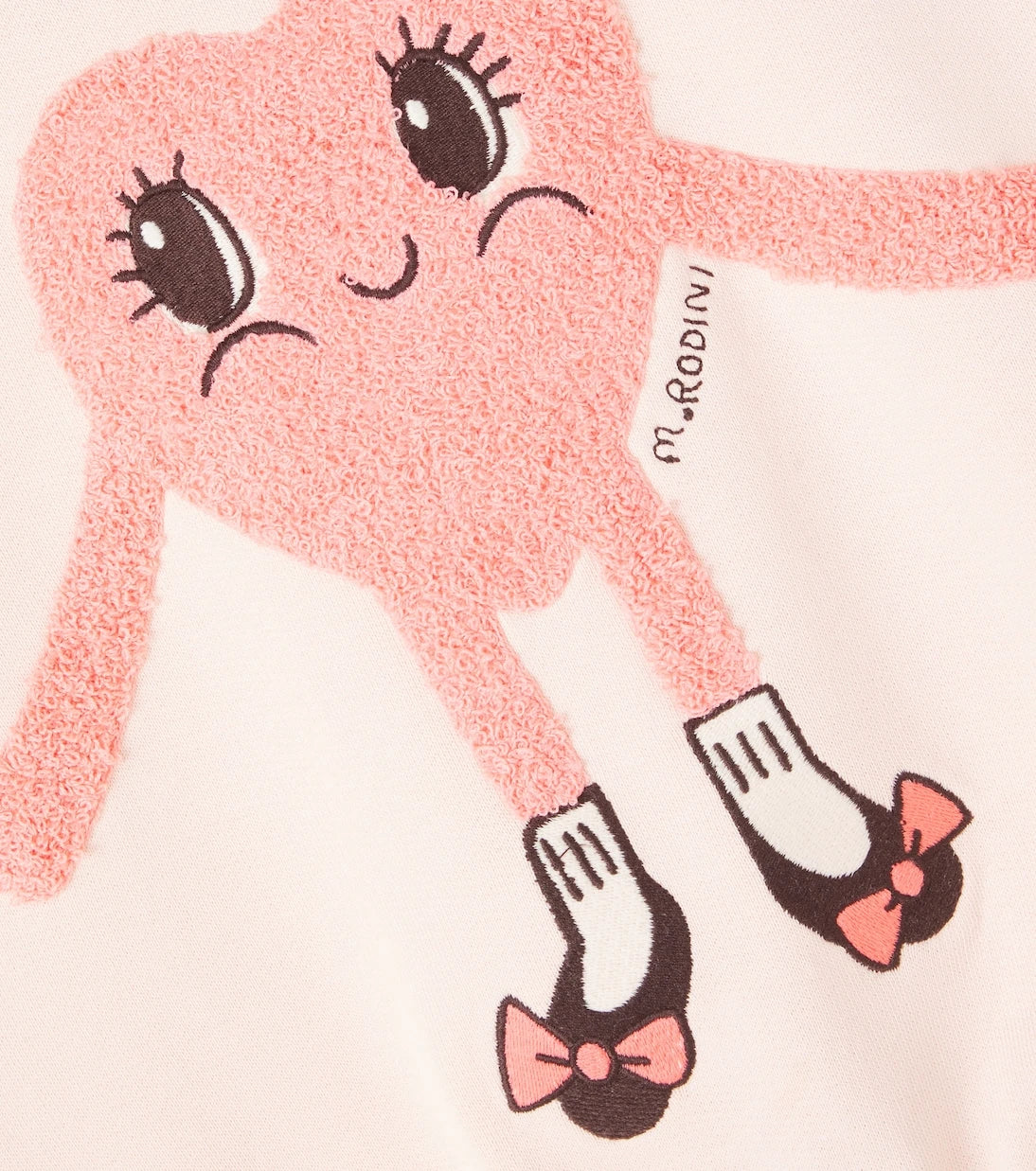 Mini Rodini - Heart In Shoes cotton sweatshirt