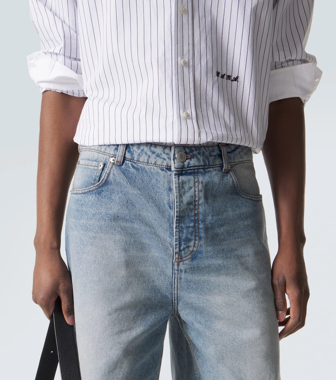 Ami Paris - Denim Bermuda shorts