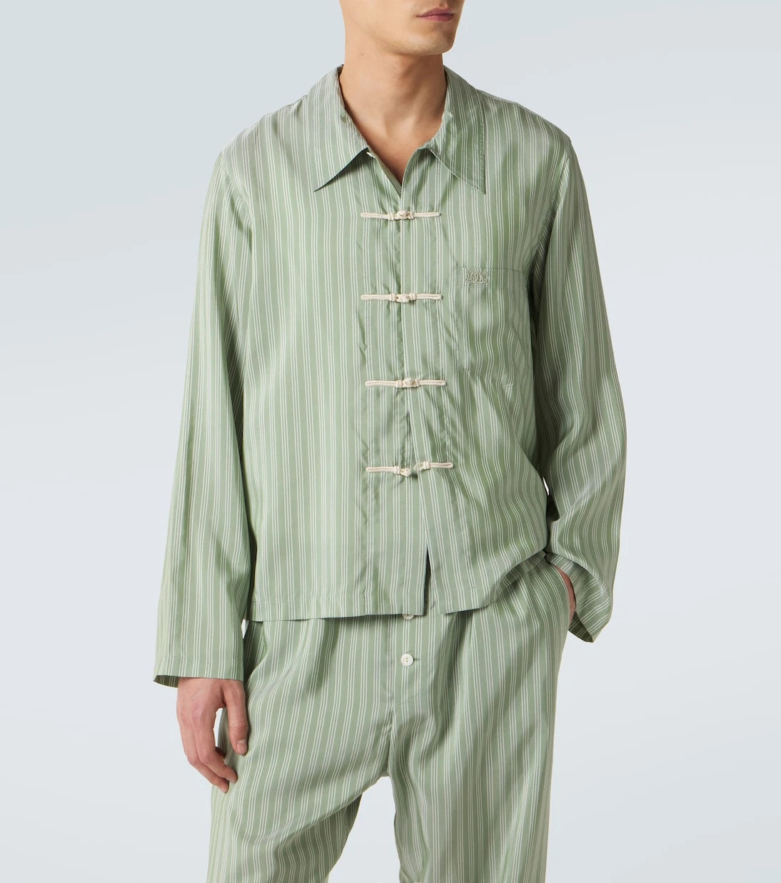 Bode - Sylvan striped silk shirt