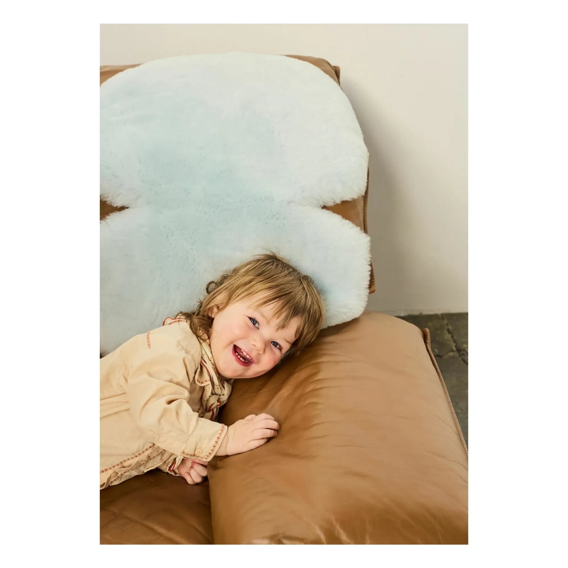 BINIBAMBA - Sheepskin for stroller and bassinet - 68x44 cm | Blue