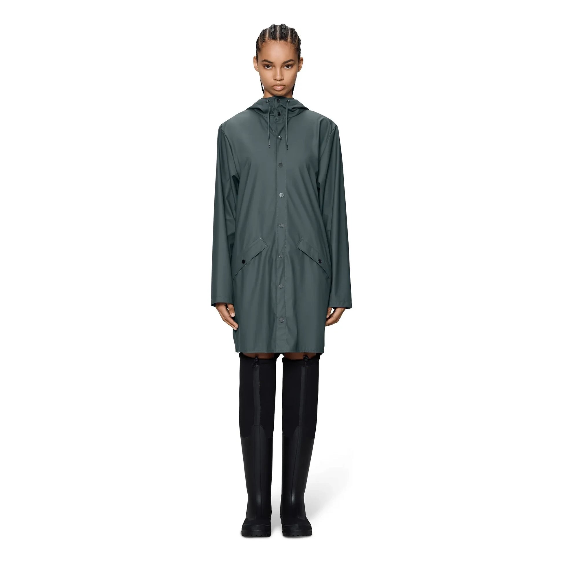 Rains - Long Jacket W3 | Dark grey