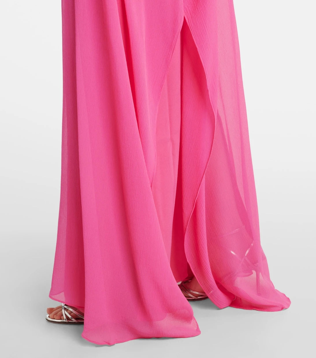 Taller Marmo - Penelope feather-trimmed silk kaftan