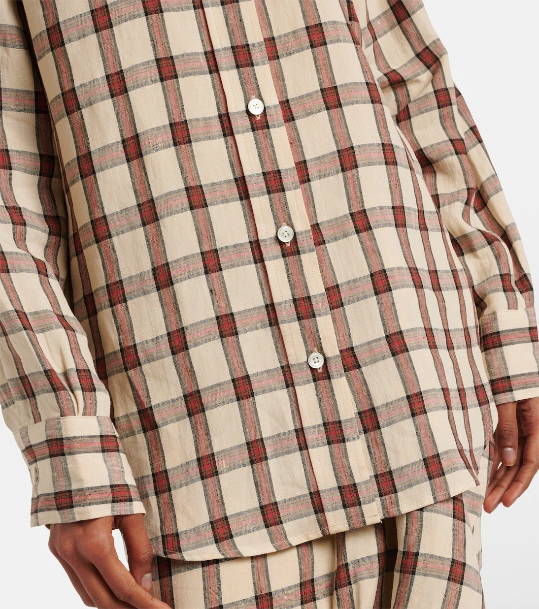 Róhe - Checked linen shirt