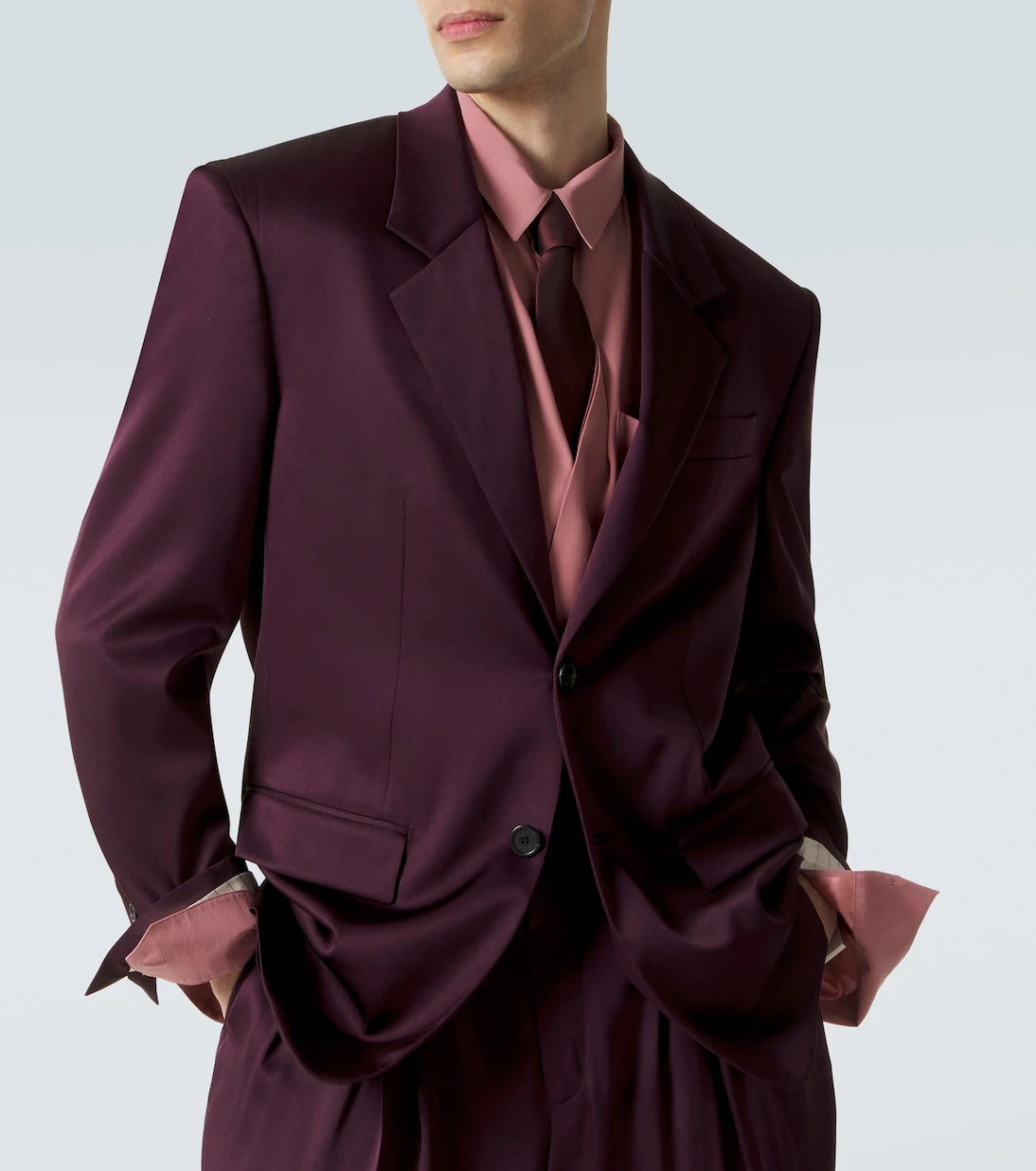 Saint Laurent - İpek saten takım ceket