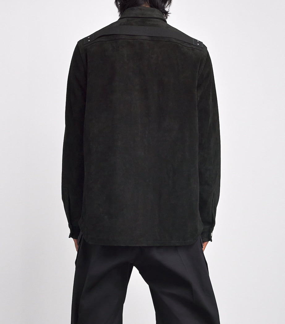 Black Suede Overshirt
