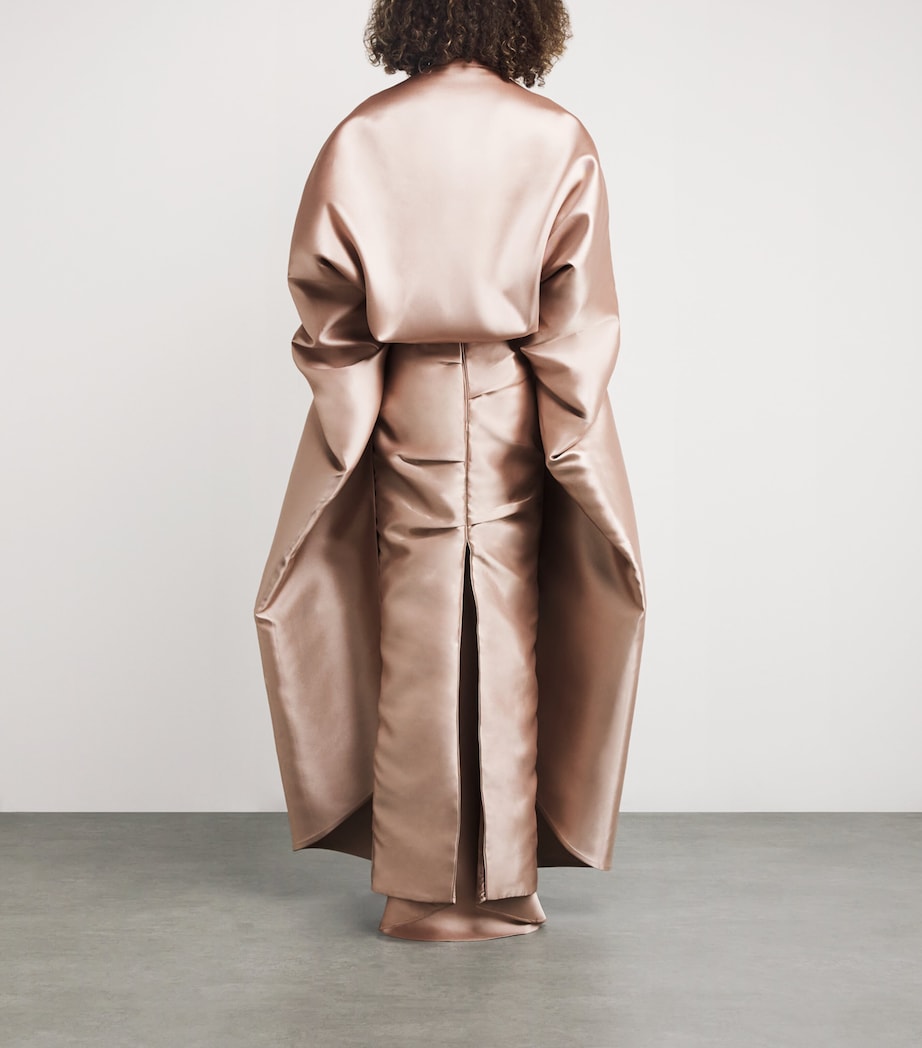 Marmar Halim Pink Draped Mikado Gown