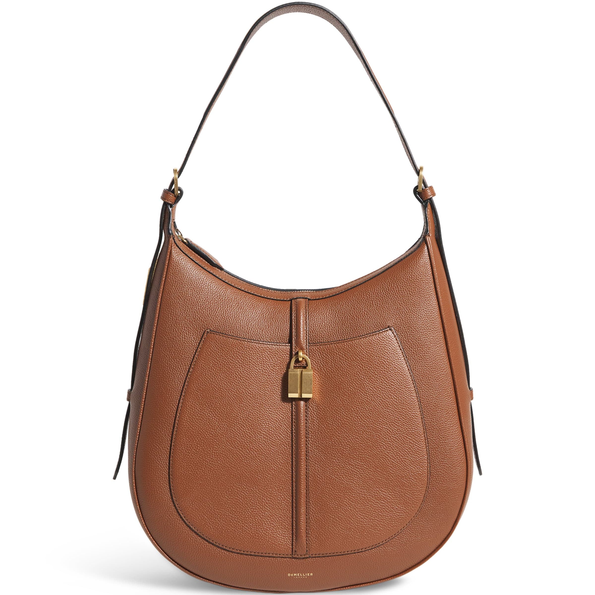 Demellier Beige Small Leather Siena Shoulder Bag